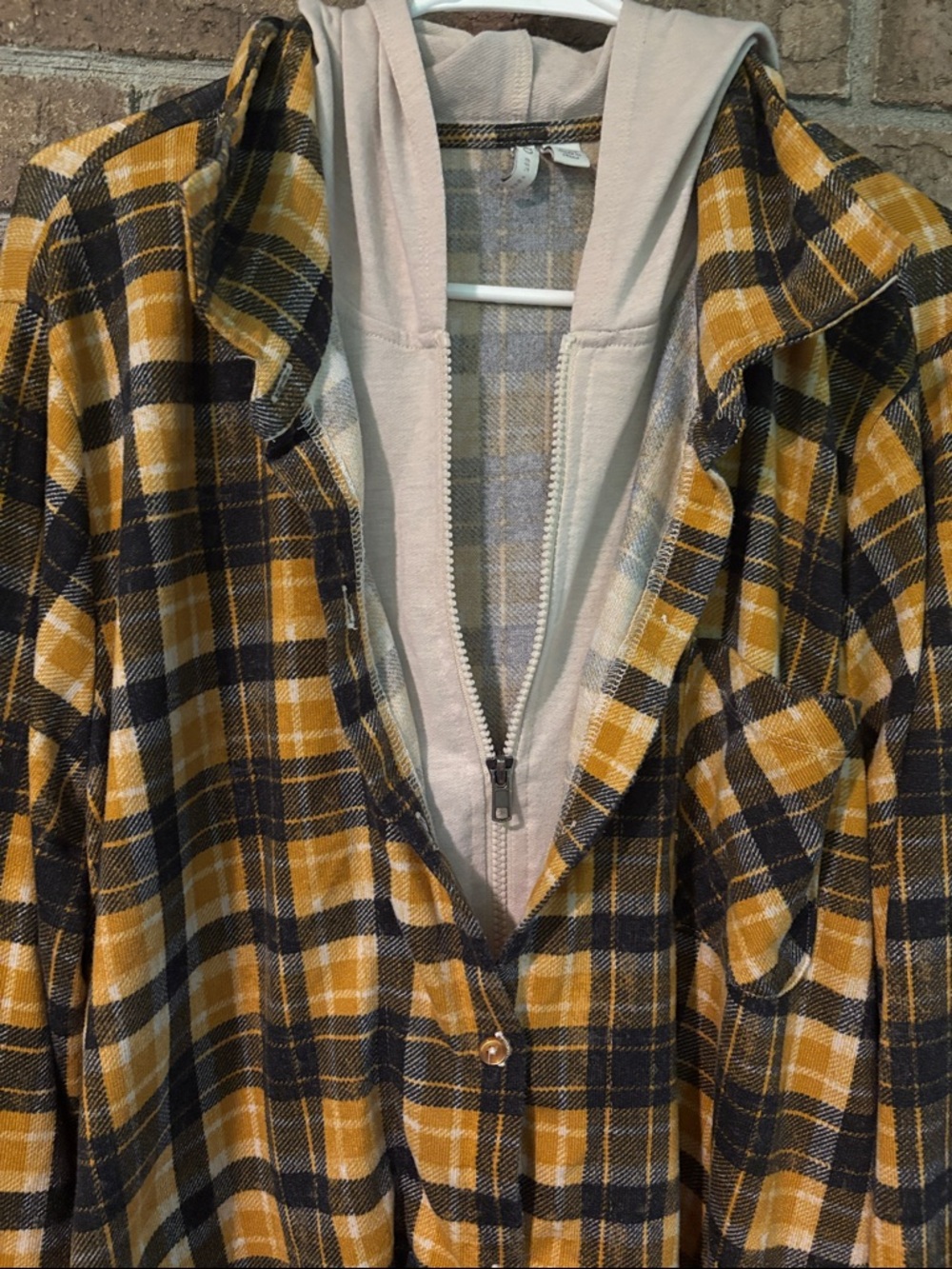 Cato Yellow Black Plaid Button-Down Shirt - Picture 2 of 4